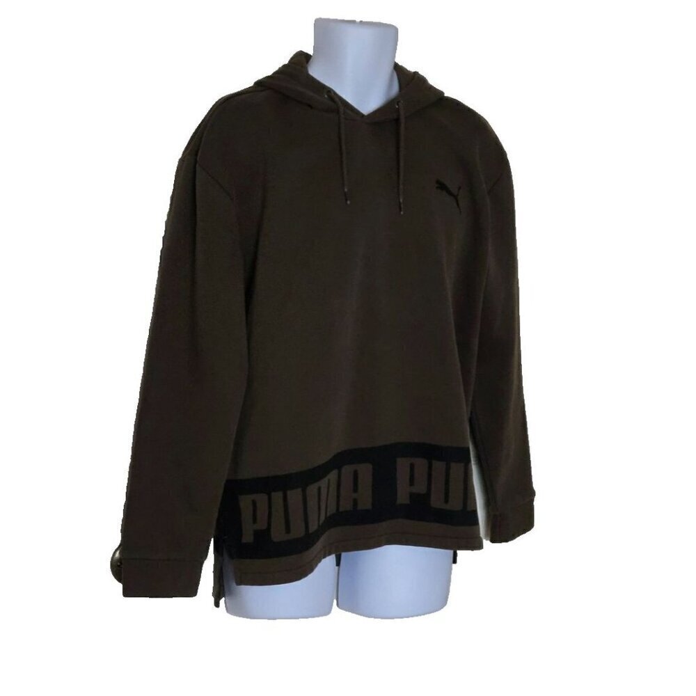 Puma Sweater Men's Green Casual Pullover Hoodie Sweatshirt size M - Picture 2 of 9